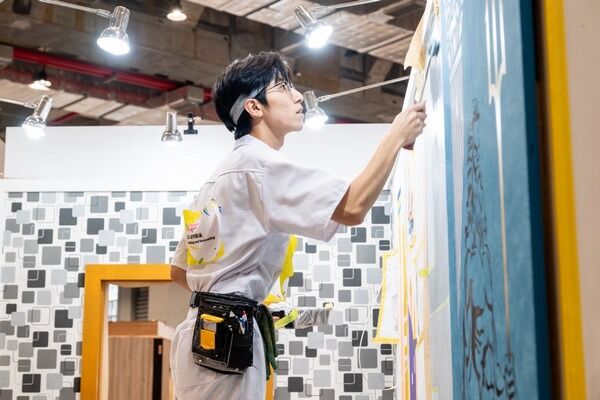 ▲全國技能競賽，大安高工謝秉諺奪漆作金牌