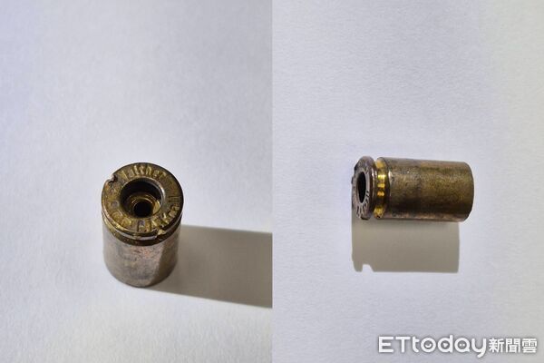 ▲▼ 高雄殯儀館前14發彈殼掉滿地！警追詭異男口袋掏出，沒槍聲原因曝。（圖／記者賴文萱翻攝）