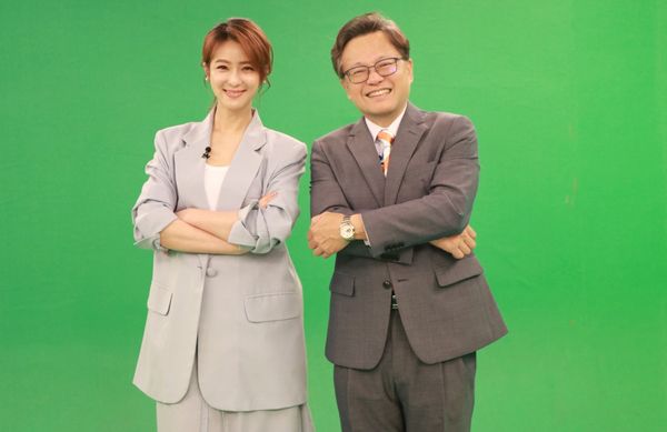 ▲賴雅妍到電視台擔任一日祕書。（圖／中視提供）