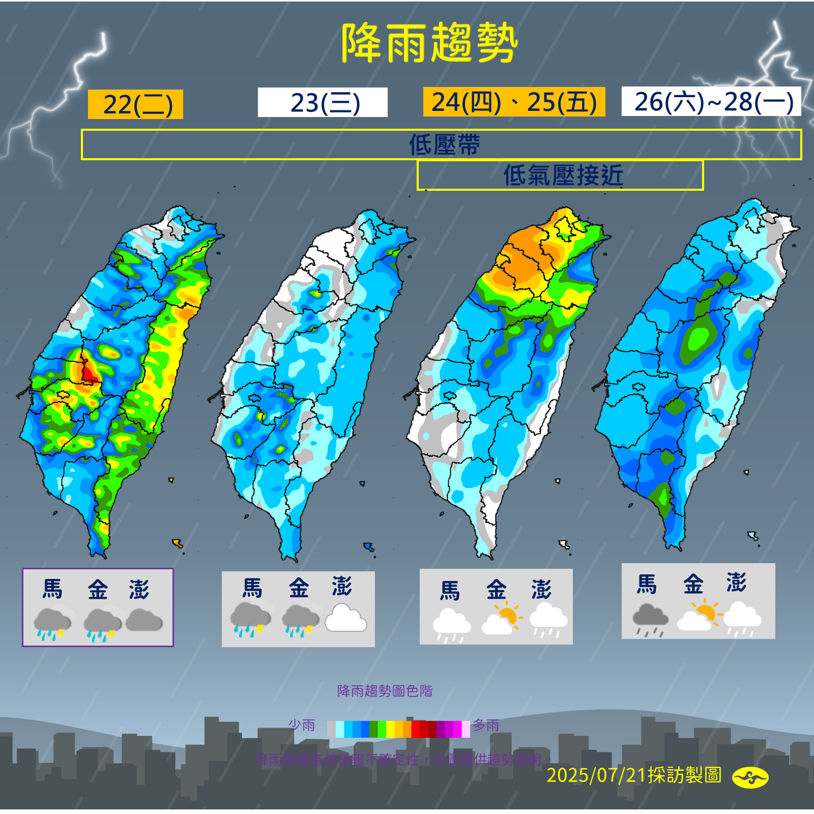 ▲▼天氣趨勢。（圖／氣象署提供）