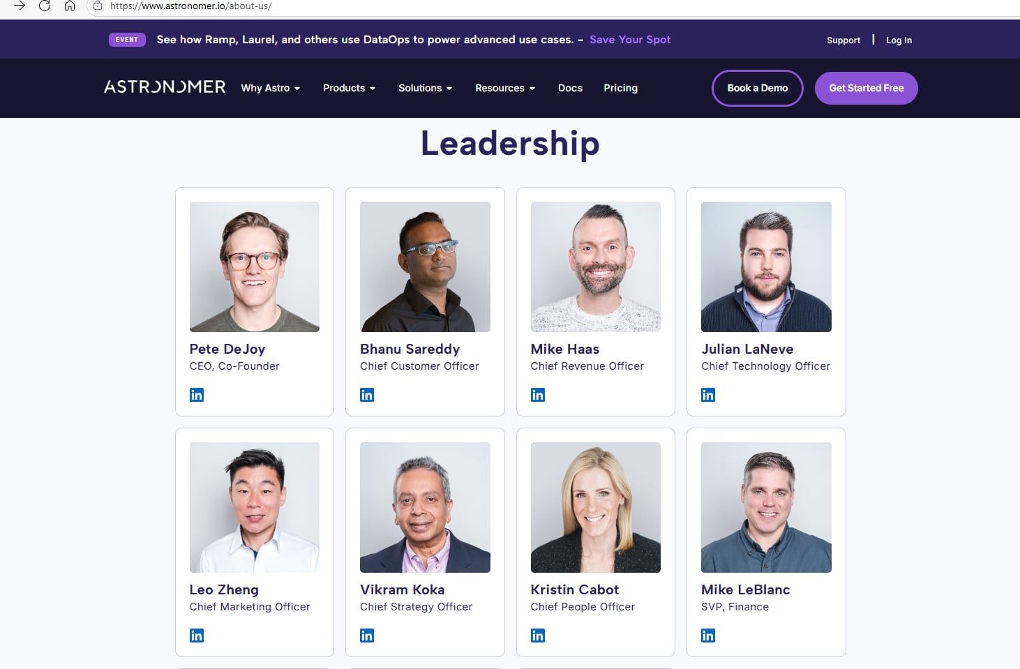 ▲▼Coldplay鏡頭風波後，Astronomer團隊異動。（圖／翻攝Astronomer官網）