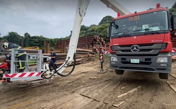 ▲彰化芬園營造工地，25歲工人遭鋼樑砸中死亡。（圖／民眾提供）