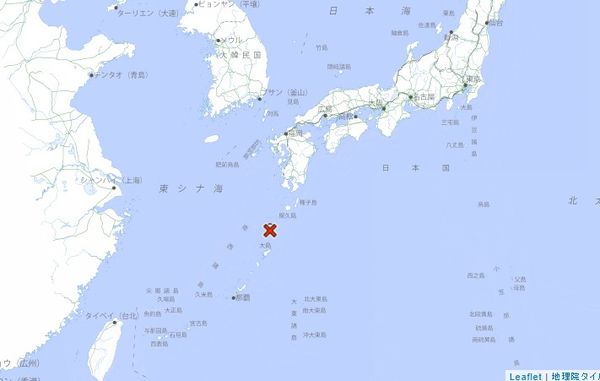 ▲▼吐噶喇列島近海地震。（圖／翻攝氣象廳）