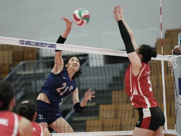 ▲中華女排逆轉勝中國，將持續在本屆世大運5到6名戰爭取最佳名次。（圖／大專體總提供）