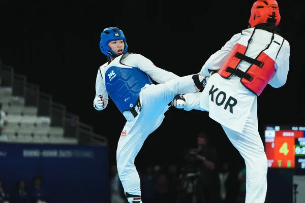 ▲布農族女將金怡君首度參與世大運，就拿下跆拳道73公斤級銀牌。（圖／大專體總提供）