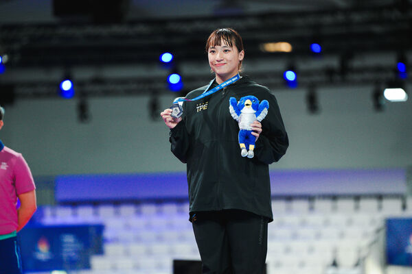 ▲布農族女將金怡君首度參與世大運，就拿下跆拳道73公斤級銀牌。（圖／大專體總提供）