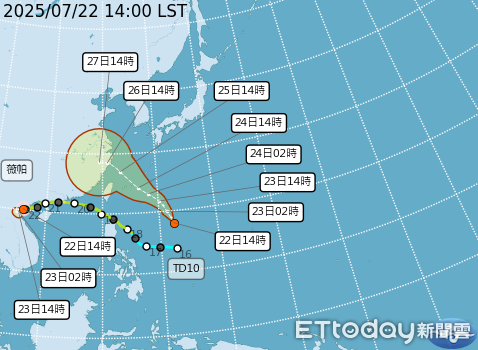 準范斯高颱風「不排除發海警」　後天北部雨勢增