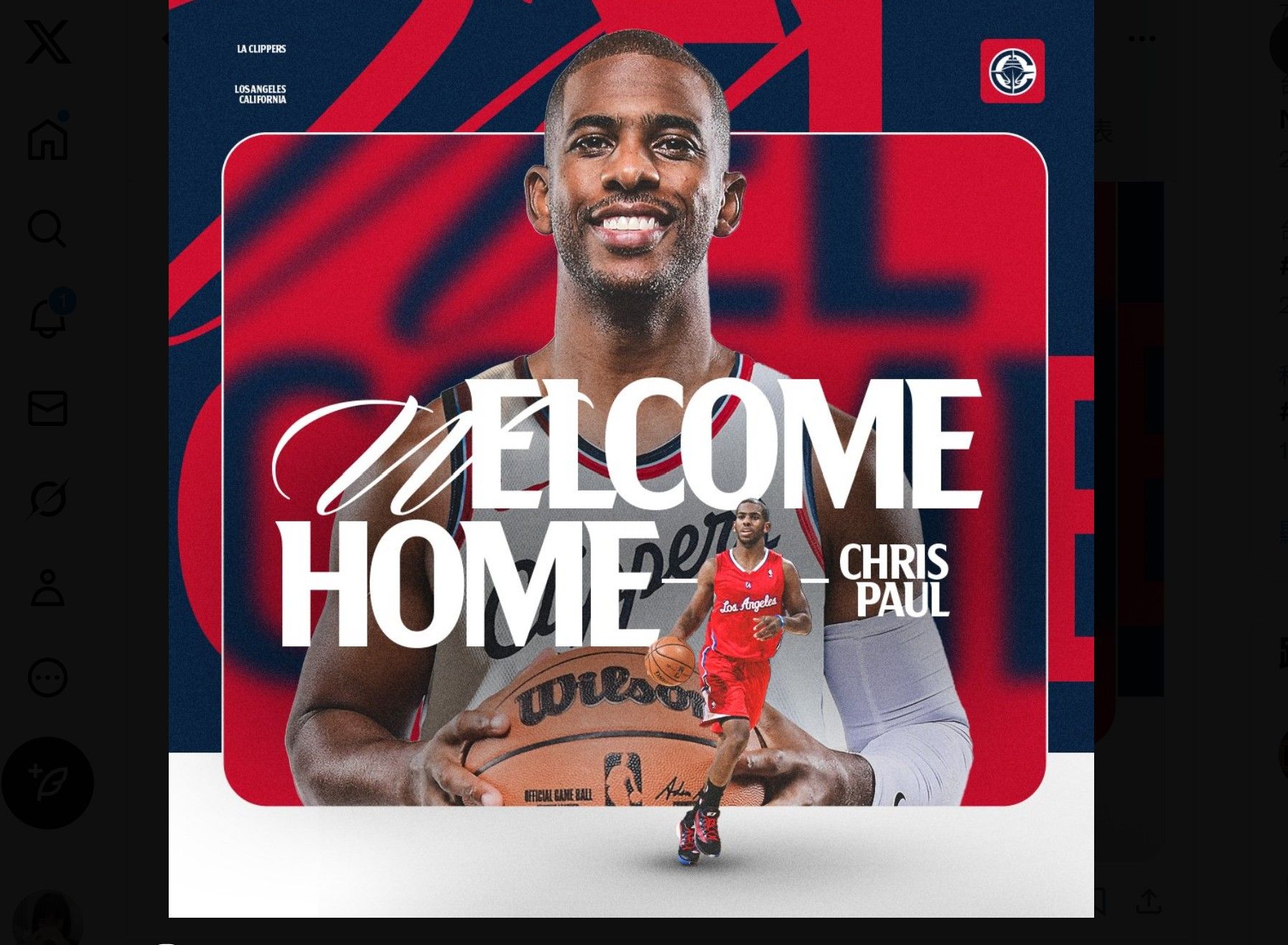▲▼「控球之神」保羅重返快艇，將續披3號戰袍      。（圖／翻攝自X／LA Clippers）