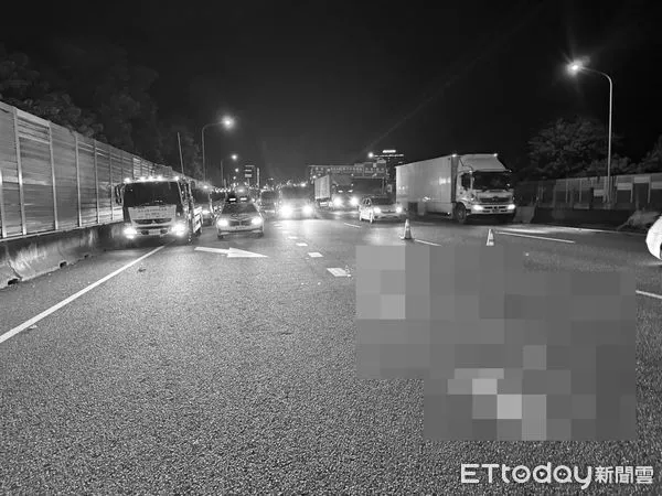 ▲▼國道一號死亡車禍。（圖／記者楊永盛翻攝）