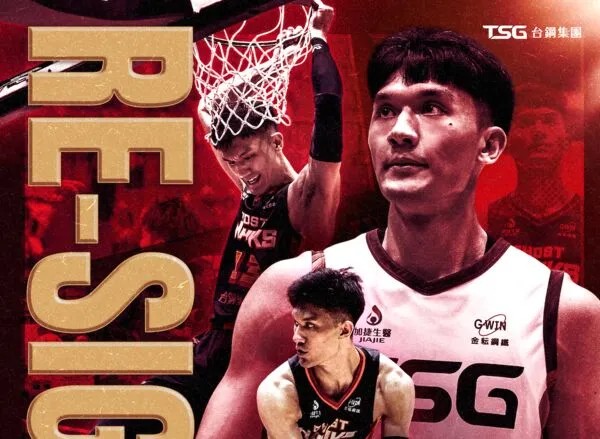 ▲台鋼獵鷹與「魔獸」謝宗融完成5年續約。（圖／獵鷹提供）