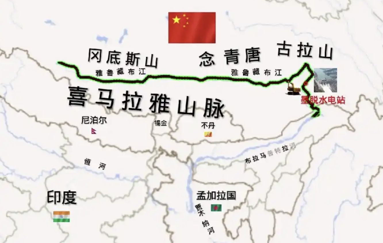 ▲位於雅魯藏布江下游的水利工程正式動工。（圖／翻攝微博）