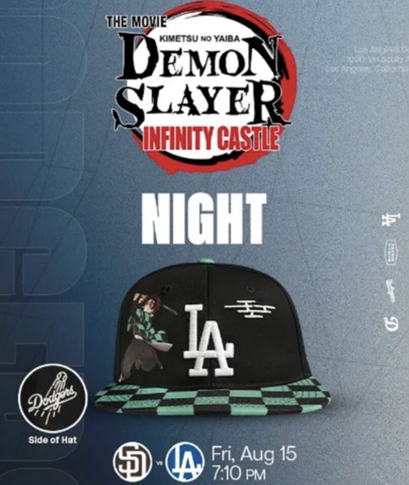 ▲道奇聯盟鬼滅之刃限量球帽。（圖／X:Demon Slayer: Kimetsu no Yaiba）