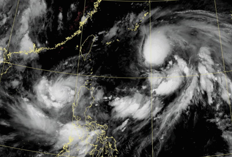 ▲▼竹節草颱風。（圖／中氣象署、翻攝NOAA）