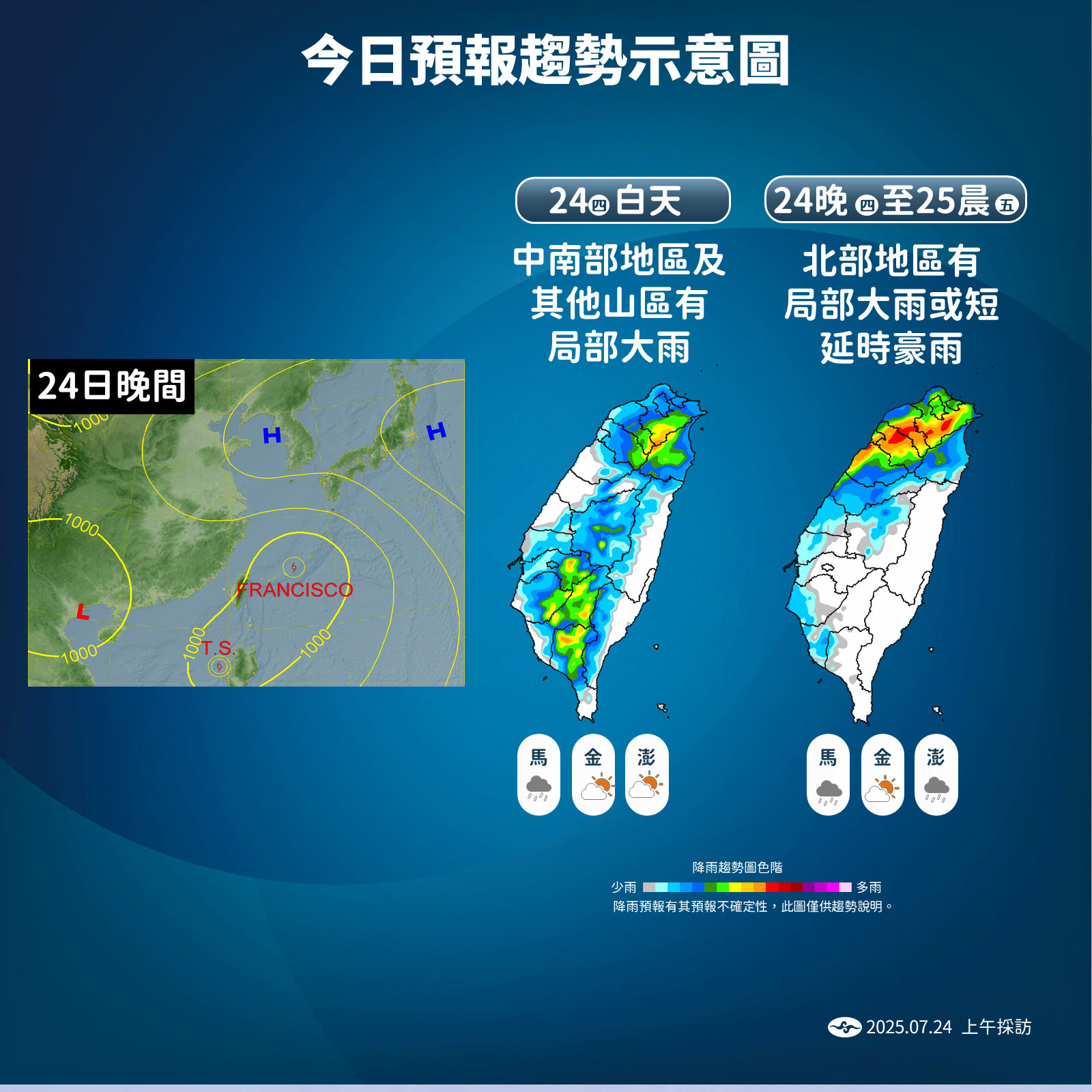 ▲▼天氣趨勢。（圖／氣象署提供）