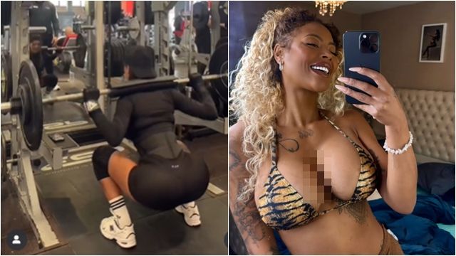 ▲▼她深蹲一半「屁股掉下來」！飛國外豐臀竟變形　崩潰再砸250萬。（圖／翻攝Instagram@miss_robinson95）