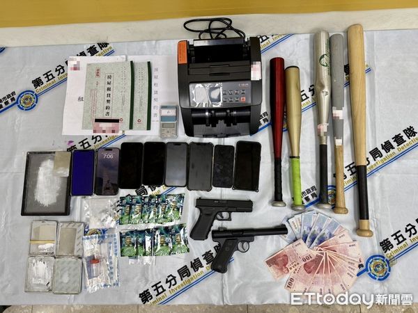▲台南市警局啟動全市性掃黑、肅槍、緝賭、詐團，跨縣市拘提行動成果豐碩。（圖／記者林東良翻攝，下同）