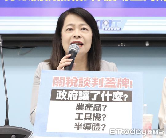 ▲▼國民黨團召開 726出門投下不同意讓 我們一起  打破關稅黑箱 保護幼童 救回民主 記者會 許宇甄 翁曉玲。（圖／記者屠惠剛攝）