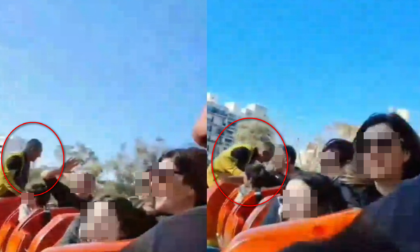 2歲童抱腿上摔出雲霄飛車　爸為了救兒「下秒也消失」重傷送醫。（圖／翻攝自X）