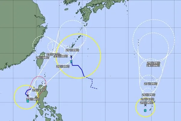 ▲▼9號颱風「柯羅莎」生成。（圖／翻攝日本氣象廳）