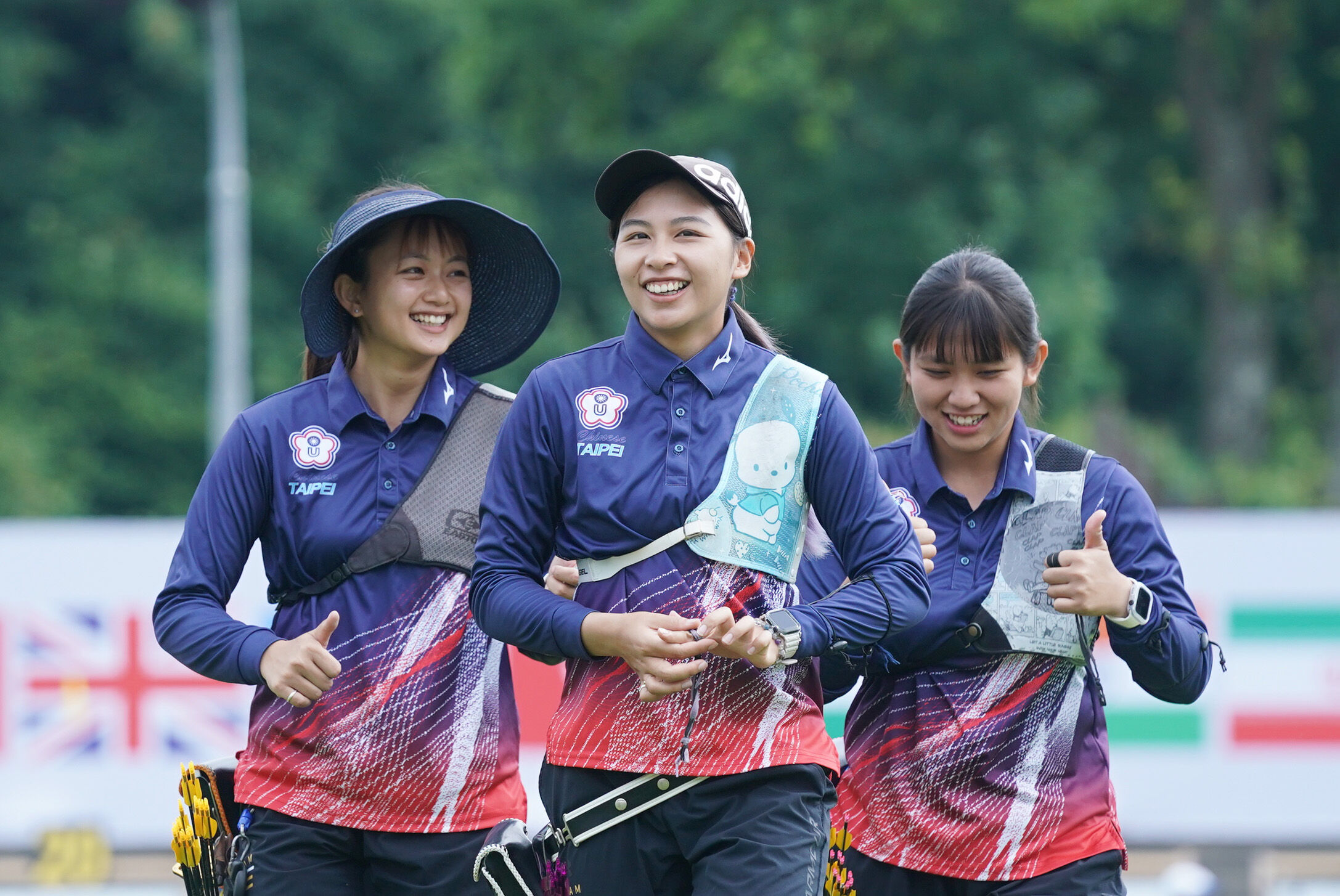 ▲▼中華反曲弓女團晉級世大運金牌戰；「湯包」湯智鈞領軍的反曲弓男團落入銅牌戰。（圖／大專體總提供）