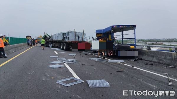 ▲▼            台84線東向6.3公里處發生追撞意外，2人受傷 。（圖／記者林東良翻攝，下同）