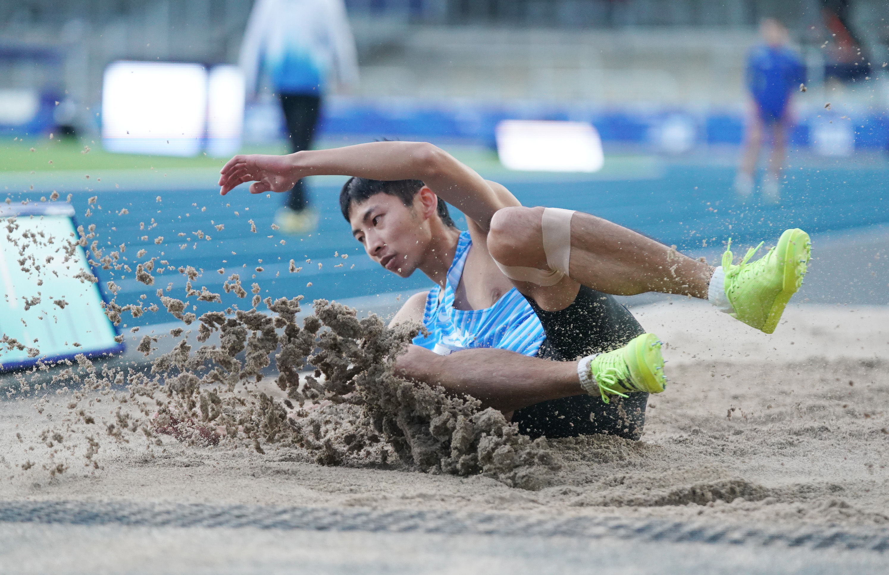 ▲▼2025德國萊茵魯爾世大運，我國男子跳遠全國紀錄保持人林昱堂。（圖／大專體總提供）