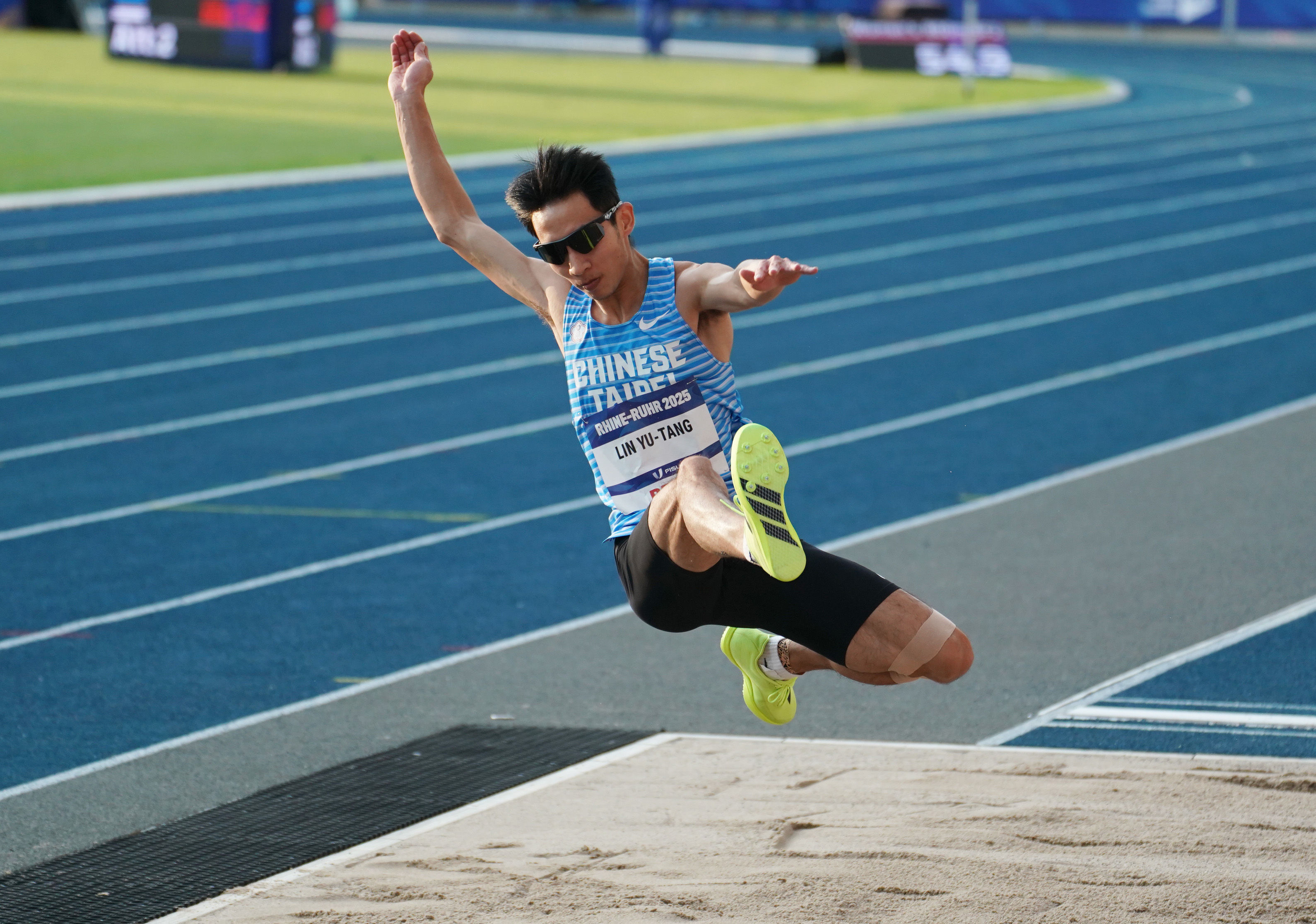 ▲▼2025德國萊茵魯爾世大運，我國男子跳遠全國紀錄保持人林昱堂。（圖／大專體總提供）