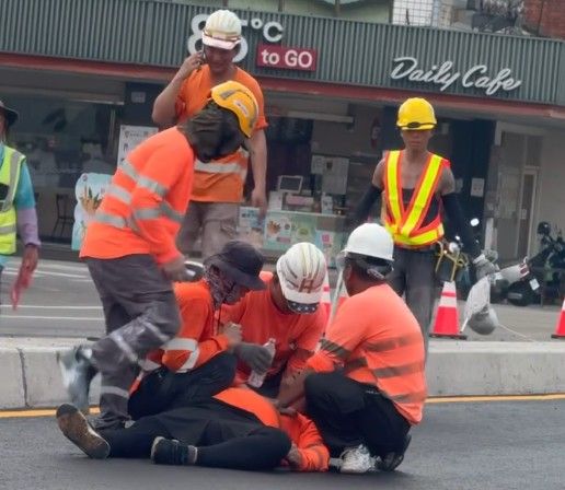 ▲彰化永靖鄉有工人熱到昏倒。（圖／翻攝自threads／Leather Ink 台灣）