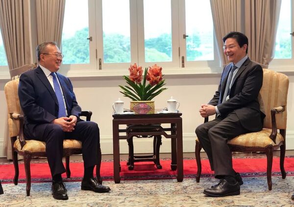 ▲▼ 新加坡人民行動黨秘書長、政府總理黃循財會見劉建超            。（圖／翻攝 &ldquo;中聯部新聞辦&rdquo;微信公眾號）