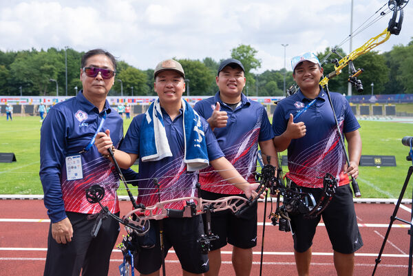 ▲中華複合弓男團在本屆世大運最終拿下第4名。（圖／大專體總提供）