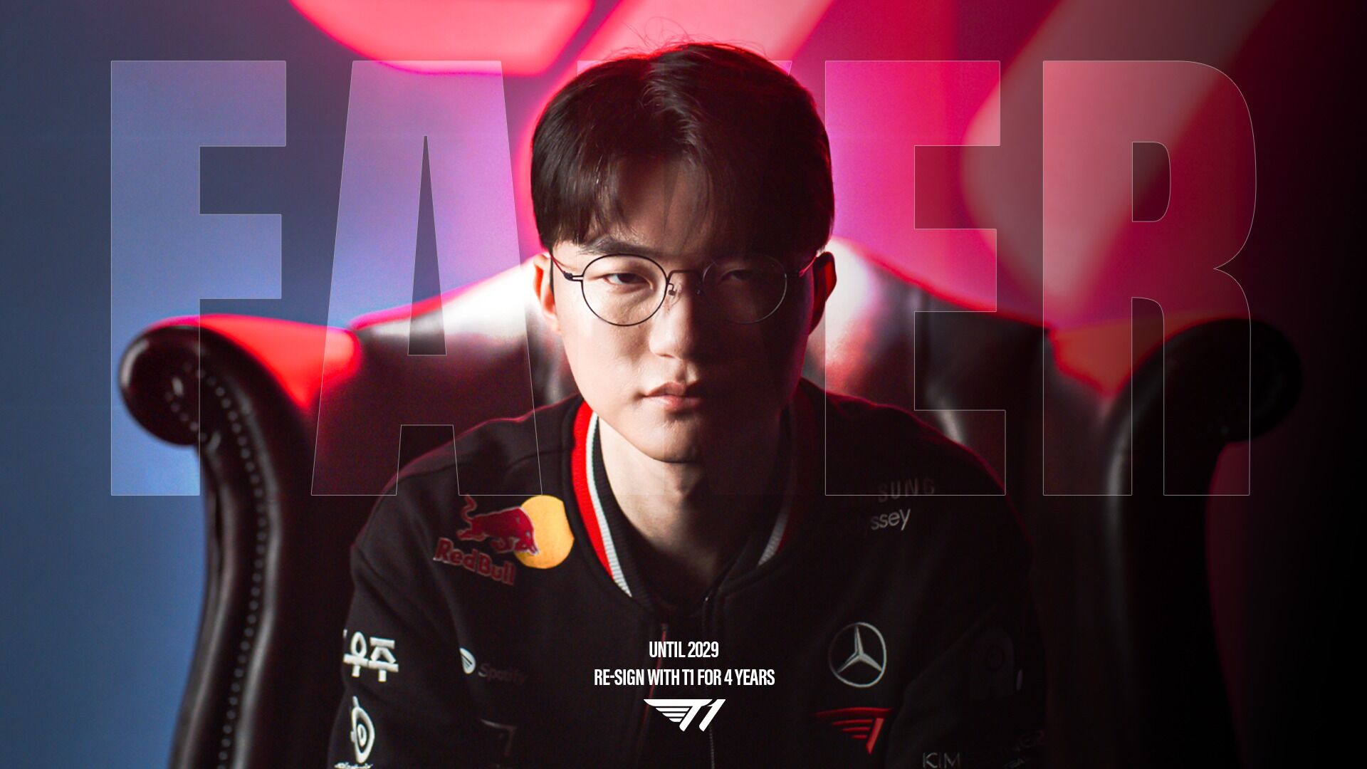 ▲英雄聯盟傳奇選手FAKER將與T1戰隊續約至2029年 。（圖／翻攝自Facebook／T1 League of Legends）