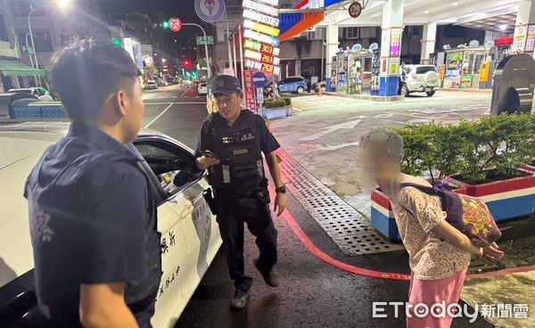 ▲▼警方利用家屬提供的AirTag定位，歷經約3小時的搜尋，終於在高雄三民區山東街口尋獲阿嬤。（圖／記者吳世龍翻攝）
