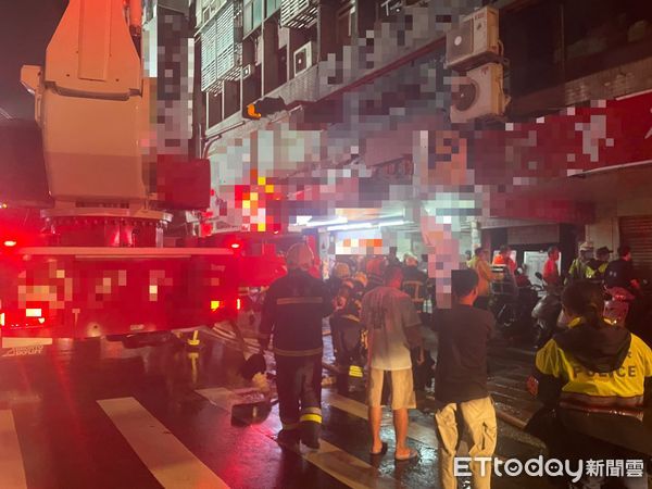 ▲台北市大同區南京西路一間大樓27日晚間發生火警（圖／警方提供）