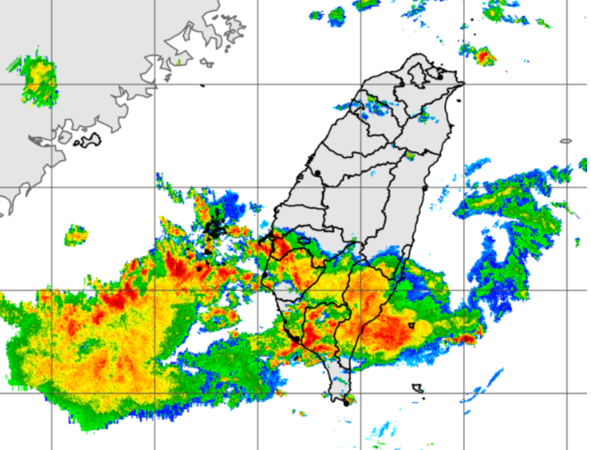 ▲最新雷達回波圖。（圖／氣象局）
