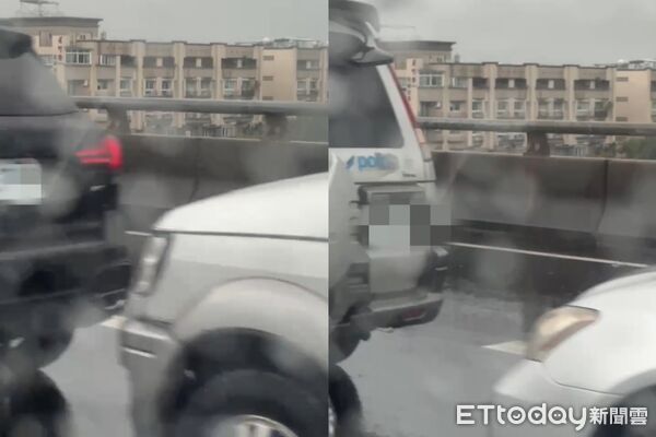 ▲高雄大雨不斷！台88鳳山段「連續2車禍」　5車受損畫面曝。（圖／記者吳奕靖攝）