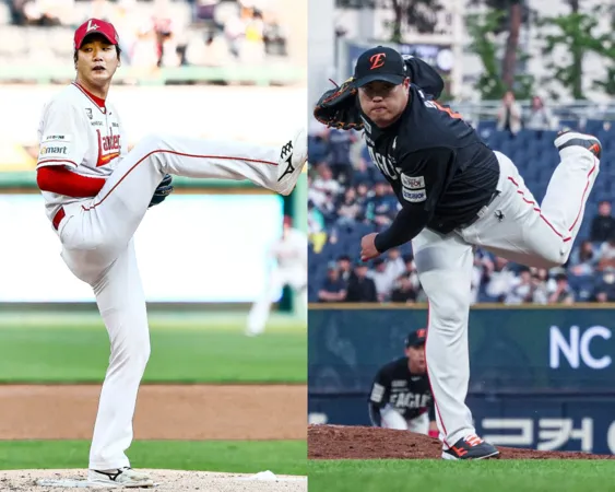 ▲金廣鉉、柳賢振。（圖／截自SSG、韓華官方IG）