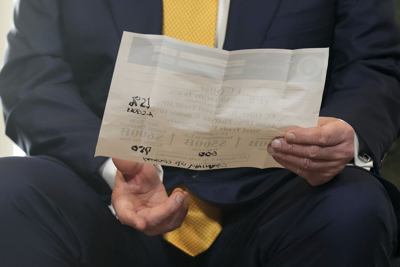 川普加碼？歐盟對美投資5000億被改6000億　手寫字跡曝光