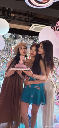 ▲鍾麗緹二女兒Jaden歡慶17歲生日。（圖／翻攝自微博／鍾麗緹）