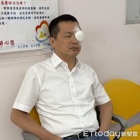 ▲▼   羅智強眼睛開刀  。（圖／翻攝國民黨立委羅智強臉書）