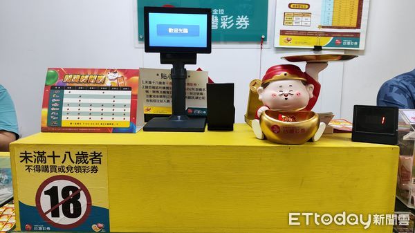 ▲台東百速彩券行招財法寶。（圖／記者陳瑩欣翻攝）