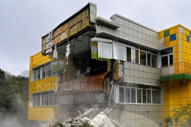 ▲▼快訊／俄羅斯8.7強震災情曝光！幼兒園半塌。（圖／eaomedia）