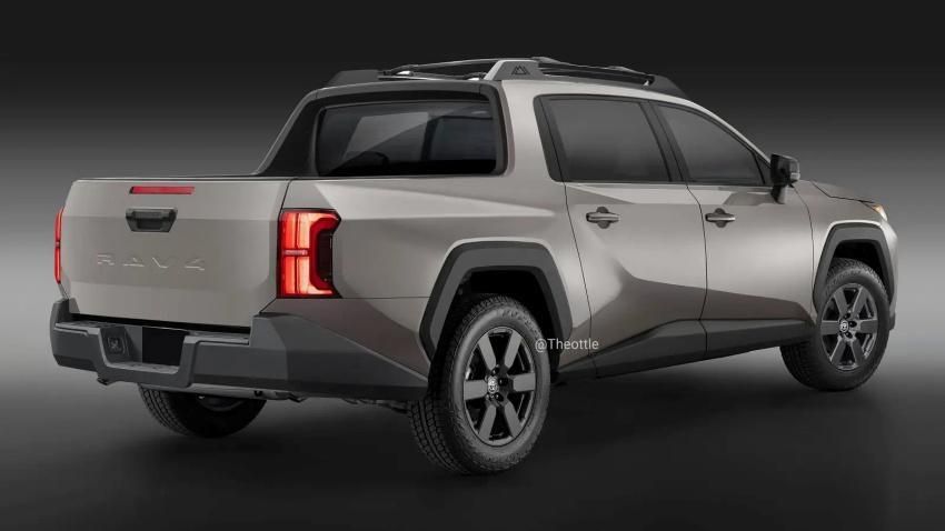 ▲TOYOTA RAV4化身皮卡車不是夢！海外原廠正在評估中。（預想圖／翻攝自《Theottle》）