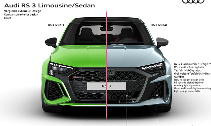 ▲小改款Audi RS 3來了！預計8月15日發表。（圖／翻攝自Audi）