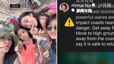 海嘯警報響了「賈靜雯和3女兒都在夏威夷」！急撤離卻被困2hrs：逃難的感覺