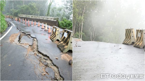 ▲▼   嘉124縣道坍方          。（圖／記者翁伊森翻攝）