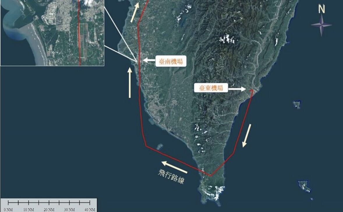 ▲▼安捷航空一架DA-40NG型機去年於台南機場使用未經指定跑道連續起降。（圖／運安會提供）