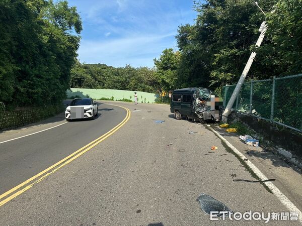 ▲新北市八里區追撞2命危。（圖／記者陳以昇翻攝，下同）