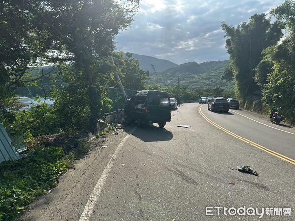 ▲新北市八里區追撞2命危。（圖／記者陳以昇翻攝，下同）