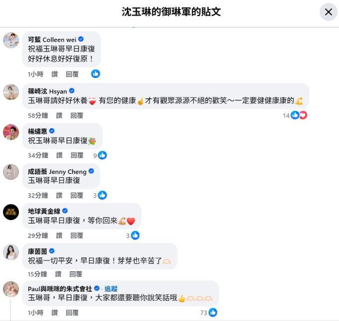 ▲▼沈玉琳病倒震撼兩岸三地！「第一次為素未謀面的人擔心」。（圖／翻攝自臉書、IG）