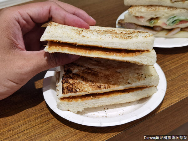 ▲▼素志久碳烤三明治。（圖／部落客Darren蘋果樹旅遊玩樂誌授權提供）